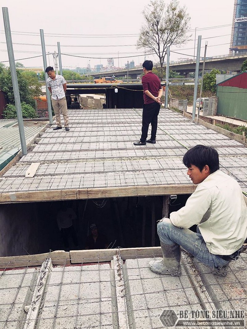 Bê Tông Siêu Nhẹ thi công công trình tại cầu Nhật Tân - Đông Anh - Hà Nội cho nhà chú Tư - 01