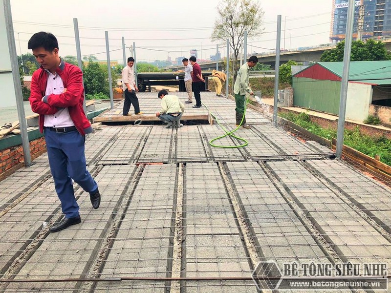 Bê Tông Siêu Nhẹ thi công công trình tại cầu Nhật Tân - Đông Anh - Hà Nội cho nhà chú Tư - 02