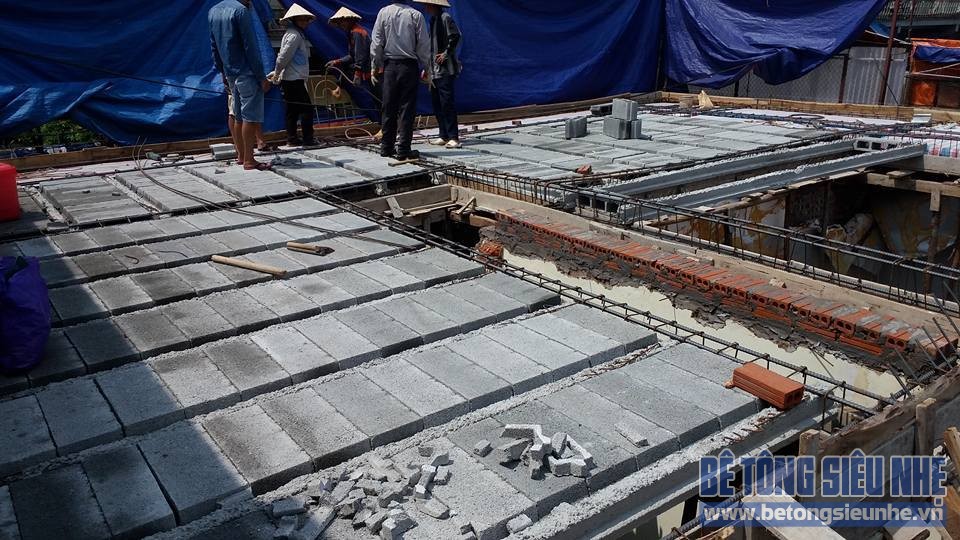 Thi công công trình sàn bê tông nhẹ cho khách sạn tại Long Biên - 03