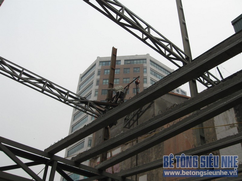 Thi công nhà khung thép kết hợp sàn panel tại Triều Khúc, Thanh Xuân, Hà Nội