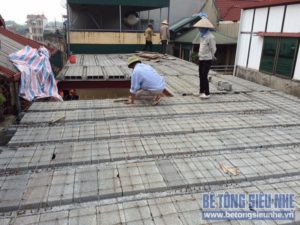 Công trình dùng sàn bê tông nhẹ để cải tạo nhà của gia đình chị Hằng, Đống Đa