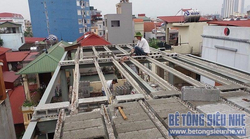 Cải tạo nhà ống sử dụng kết cấu nhà khung thép sàn bê tông nhẹ tại Nguyễn Trãi