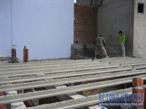 Loạt ảnh công trình sửa nhà dùng sàn bê tông siêu nhẹ tại Hà Đông