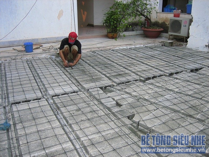 Thi công công trình sửa nhà dùng sàn bê tông siêu nhẹ tại Hà Đông - 06