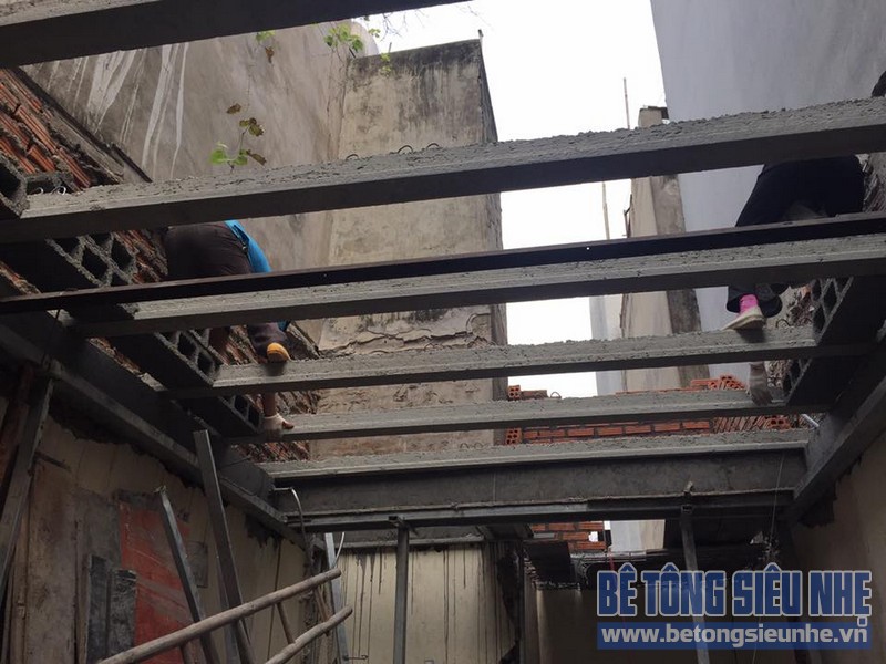 Sửa nhà phố bằng bê tông siêu nhẹ tại Hồng Hà. Hoàn Kiếm