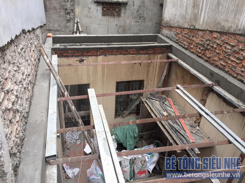 Sửa nhà phố bằng bê tông siêu nhẹ tại Hồng Hà. Hoàn Kiếm