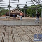 Thi công nhà khung thép 2 tầng kết hợp sàn bê tông nhẹ công trình Tản Đà Resort