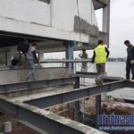 Thi công nhà khung thép kết hợp bê tông nhẹ cho quán đồ ăn nhanh ven hồ Hà Nội