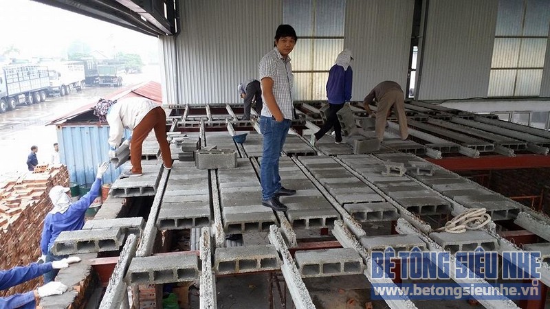 Thi công sàn bê tông nhẹ cho văn phòng công ty ô tô Hải Âu tại Hưng Yên