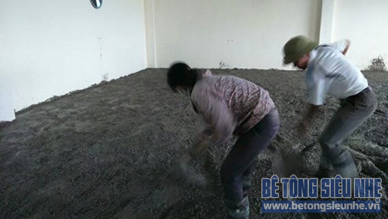 Công trình sửa nhà kho thuốc bằng sàn bê tông nhẹ của Công ty Hanvet Hưng Yên