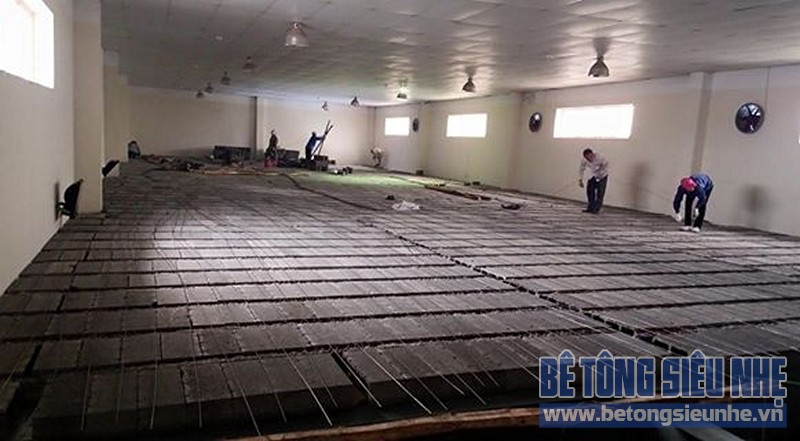 Nâng tầng, sửa nhà kho thuốc bằng sàn bê tông nhẹ của Công ty Hanvet Hưng Yên