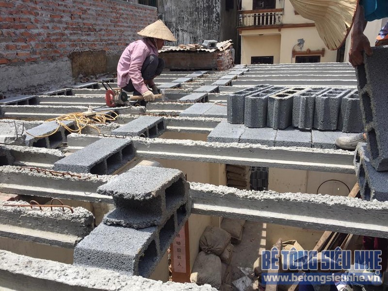 Cải tạo nhà bằng bê tông siêu nhẹ tại Mễ Trì Nam Từ Liêm Hà Nội