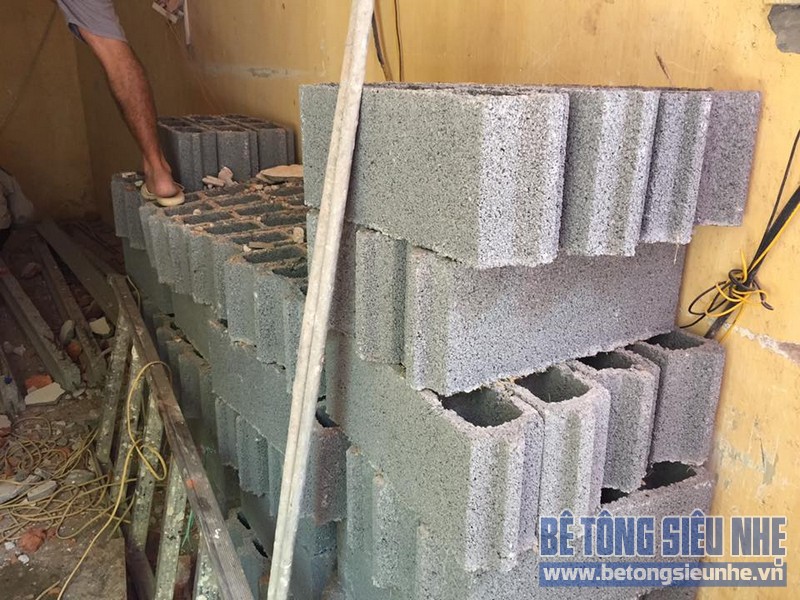 Cải tạo nhà bằng bê tông siêu nhẹ cho nhà anh Việt, phường Trần Lãm, TP.Thái Bình