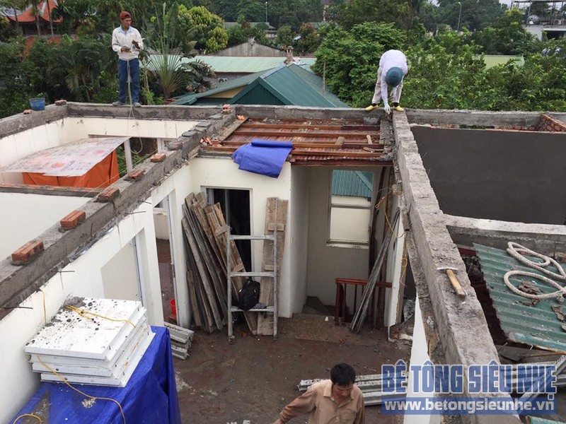 Cải tạo nhà phố bằng bê tông siêu nhẹ tại Khương Đình, Thanh Xuân, Hà Nội 
