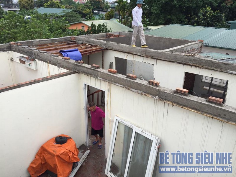 Cải tạo nhà phố bằng bê tông siêu nhẹ tại Khương Đình, Thanh Xuân, Hà Nội 