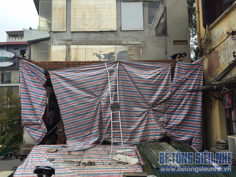 Cải tạo nhà phố bằng bê tông siêu nhẹ cho nhà anh Tuấn tại Nghĩa Đô, Cầu Giấy