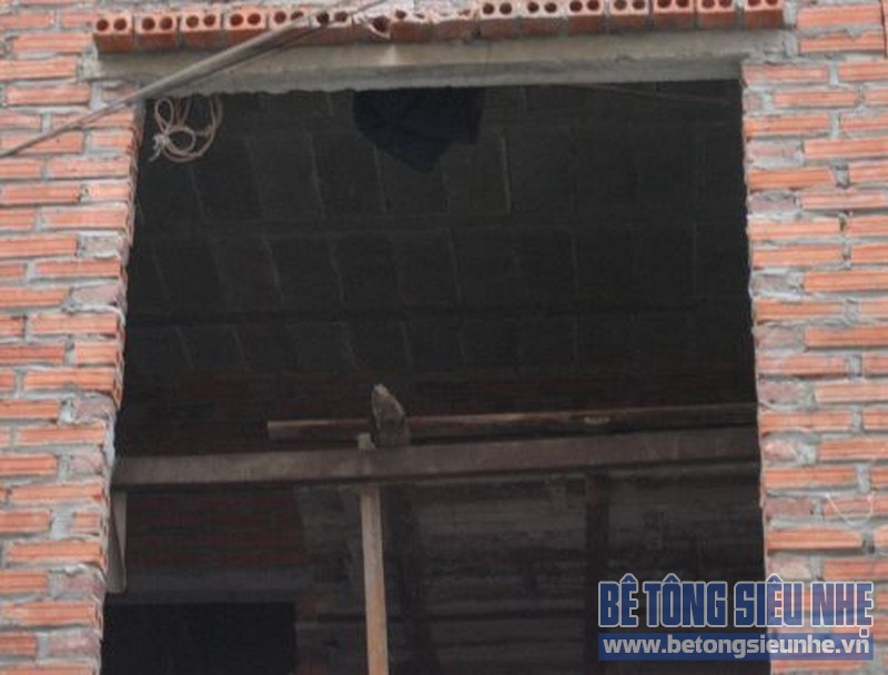 Thi công sàn bê tông nhẹ cho nhà anh Hải tại Cẩm Yên, Thạch Thất, Hà Nội