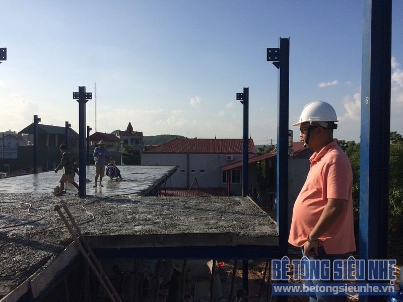Công tác thi công nhà khung thép, sàn bê tông nhẹ khách sạn Hồ Núi Đính (Ninh Bình) P6