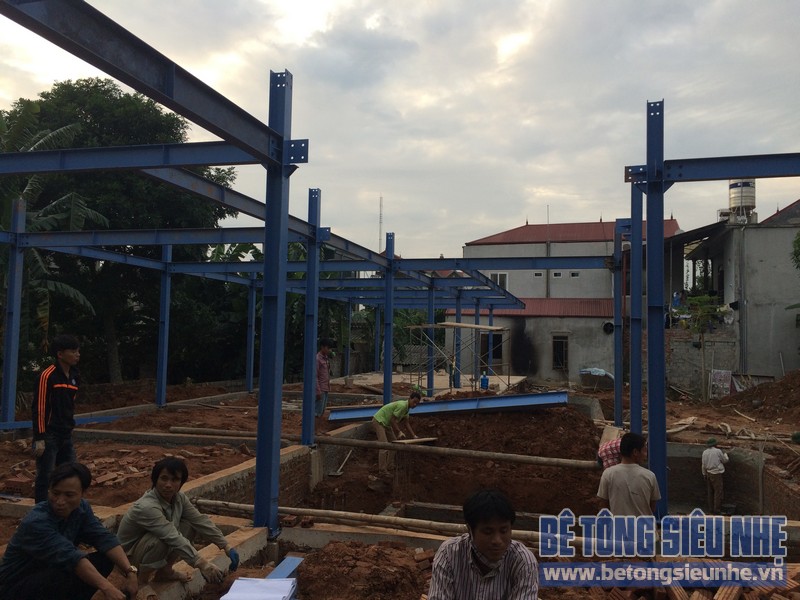 Nhìn lại công tác thi công nhà khung thép, sàn bê tông nhẹ khách sạn Hồ Núi Đính (Ninh Bình) P3