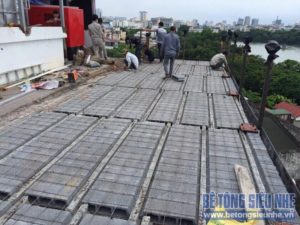 Thi công nhà khung thép kết hợp sàn bê tông siêu nhẹ tại phố cổ Hà Nội