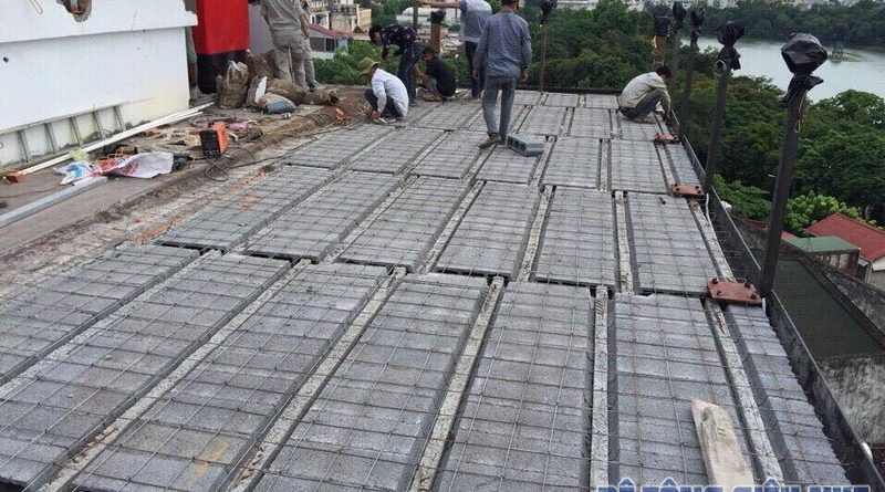 Thi công nhà khung thép kết hợp sàn bê tông siêu nhẹ tại phố cổ Hà Nội