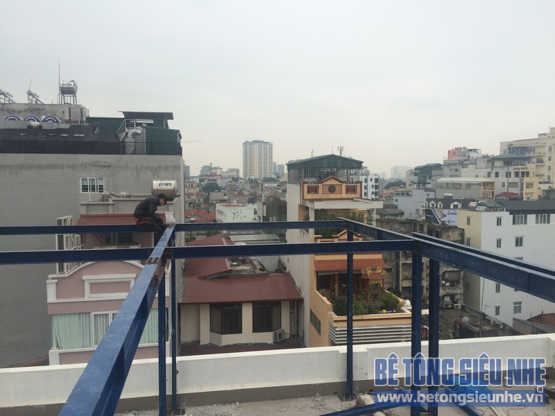 Cập nhật tiến trình thi công nhà khung thép tại Phan Chu Trinh, Hoàn Kiếm, Hà Nội
