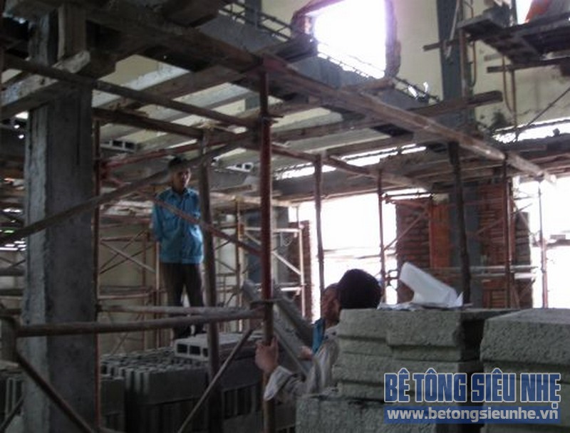 Thi công nhà khung thép, sàn panel tại Gia Lộc, Hải Dương