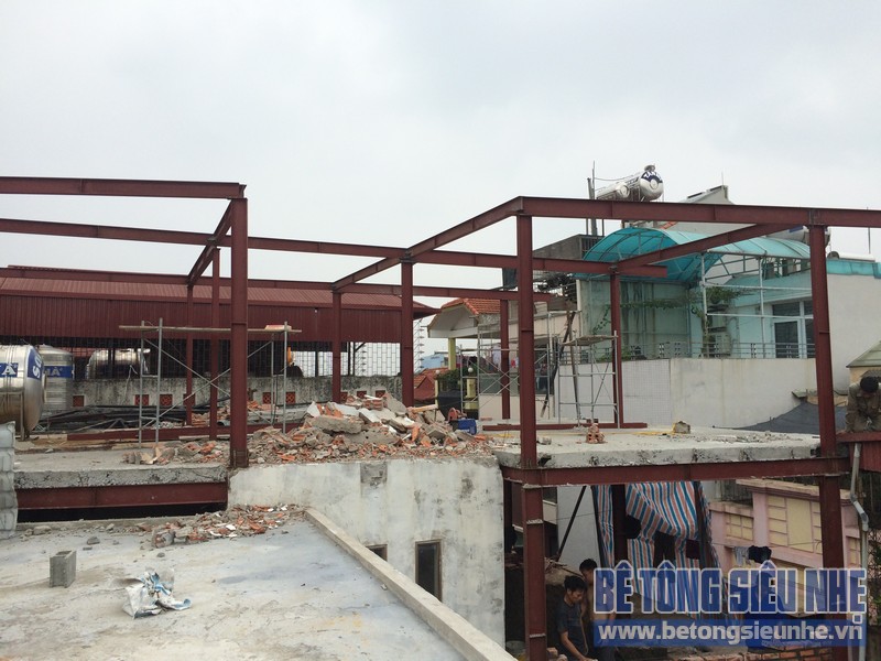 Thi công nhà khung thép kết hợp sàn panel tại Triều Khúc, Thanh Trì, Hà Nội