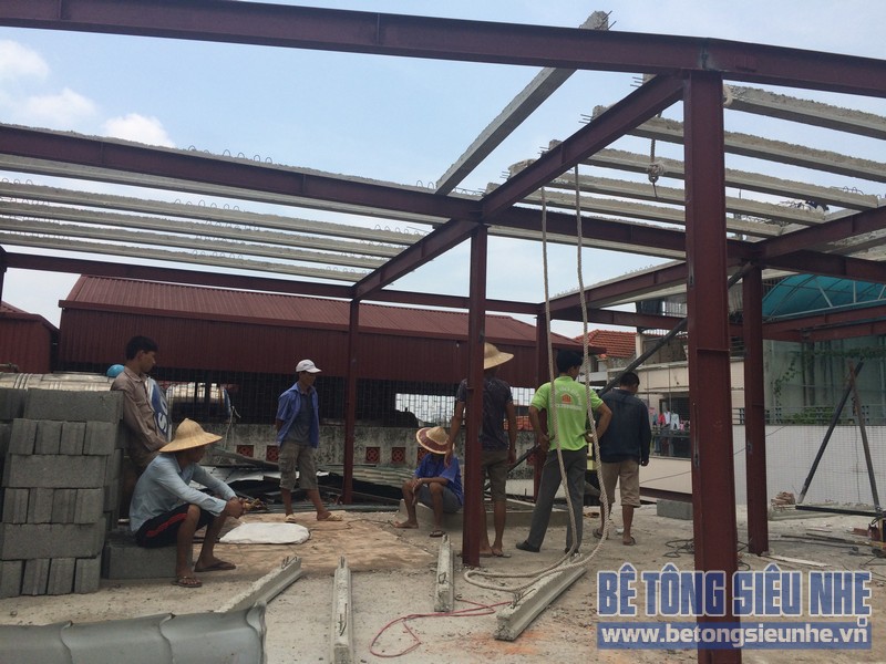 Thi công nhà khung thép kết hợp sàn panel tại Triều Khúc, Thanh Trì, Hà Nội
