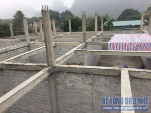 Công trình xây nhà bằng gạch siêu nhẹ nhà anh Tú ở Yên Viên, Gia Lâm