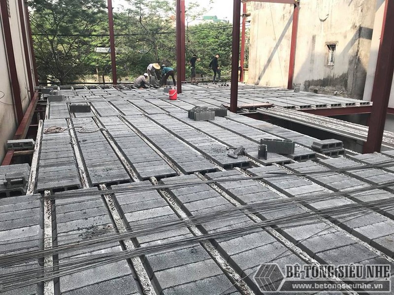 Thi công nhà khung thép, sàn bê tông nhẹ tại Xuân La, Tây Hồ, Hà Nội - 04