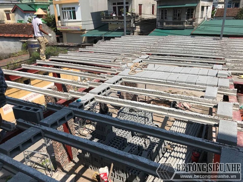 Thi công nhà khung thép và sàn bê tông nhẹ tại xã Trung Mầu, Gia Lâm, Hà Nội - 04
