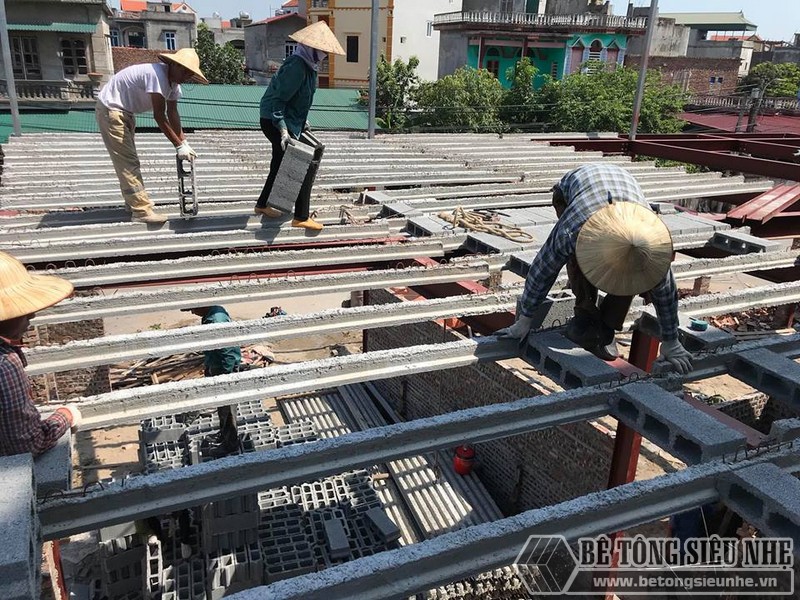 Thi công nhà khung thép và sàn bê tông nhẹ tại xã Trung Mầu, Gia Lâm, Hà Nội - 06