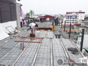 Làm nhà khung thép, sàn bê tông siêu nhẹ cho công trình 5 tầng tại Tây Hồ, Hà Nội - 01