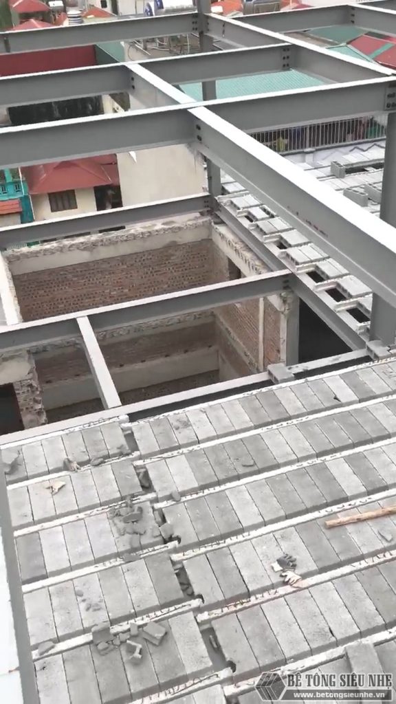 Thi công khung thép tiền chế, sàn bê tông nhẹ tại Cầu giấy, Hà Nội - 03