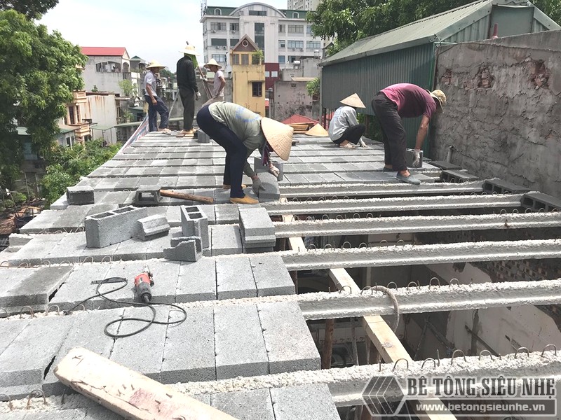Báo giá thi công nhà khung thép kết hợp sàn bê tông nhẹ và tấm tường panel 2019