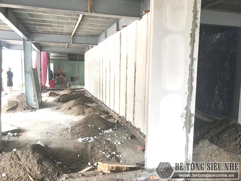 Thi công nhà khung thép, sàn bê tông nhẹ và tấm tường panel siêu nhẹ tại Hà Đông, Hà Nội - 06