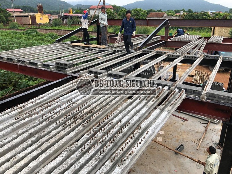 Dựng nhà xưởng bằng hệ khung thép tại Phú Ninh (P2), Minh Phú, Sóc Sơn, Hà Nội, nhà anh Ba