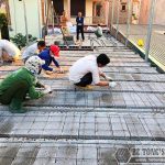 Thi công nhà khung thép và sàn bê tông nhẹ tại cầu Nhật Tân – Đông Anh cho nhà chú Tư