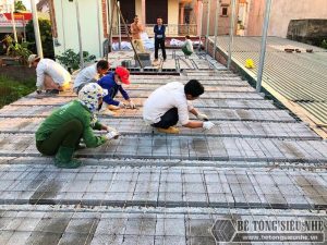 Bê Tông Siêu Nhẹ thi công công trình tại cầu Nhật Tân - Đông Anh - Hà Nội cho nhà chú T