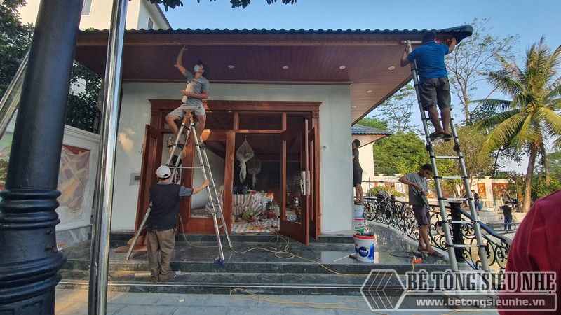 Hoàn thiện thi công nhà lắp ghép từ tấm bê tông khí chưng áp ALC tại Thạch Thất Hà Nội
