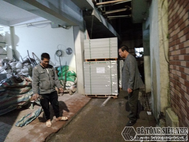 Thi công nhà lắp ghép bằng tấm ALC nhà anh Tân Bát Tràng - Gia Lâm- 05