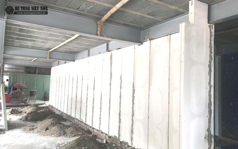 Cấu tạo của vách bê tông nhẹ