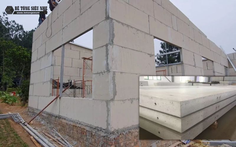 Các mẫu tường lắp ghép bê tông nhẹ phổ biến