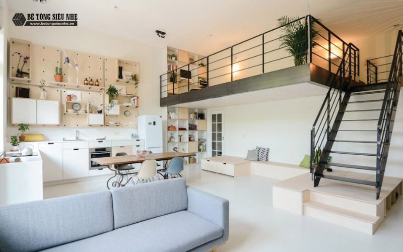 làm gác lửng bằng tấm bê tông nhẹ làm gác lửng bằng tấm bê tông nhẹ