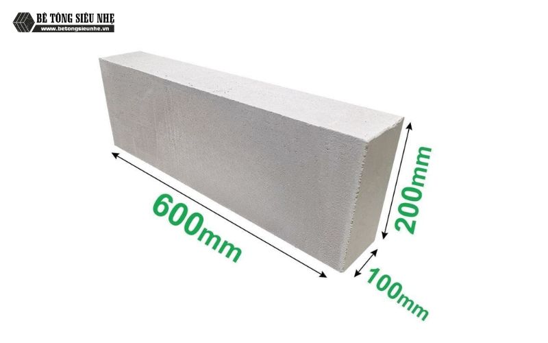 Kích thước gạch AAC tiêu chuẩn theo quy định hiện hành