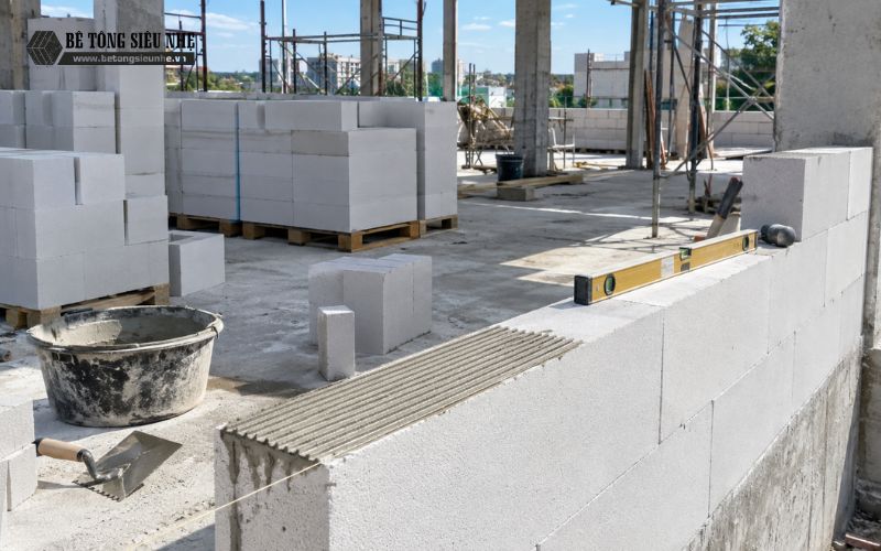 Các bước trong quy trình thi công gạch AAC