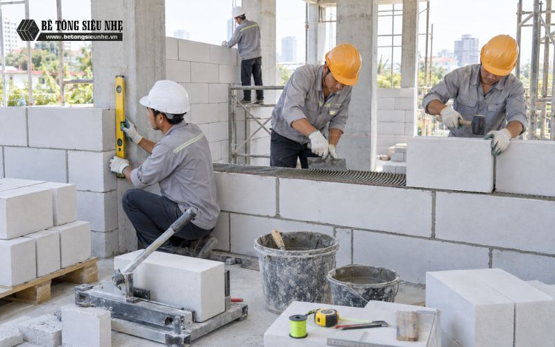 Những lưu ý khi thi công gạch AAC đúng kỹ thuật