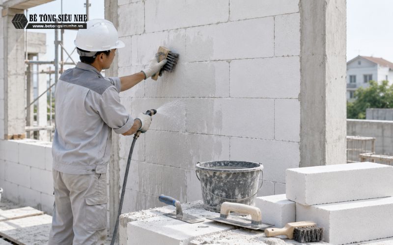 Những lỗi thường gặp khi trát tường gạch AAC