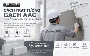 cách trát tường gạch aac
